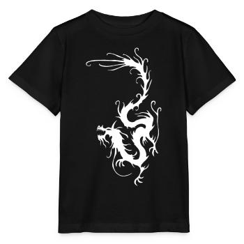 Dragon de fumée blanche - T-shirt bio MINI CREATOR Stanley/Stella Enfant - noir - Devant - Mikhail (115cm)