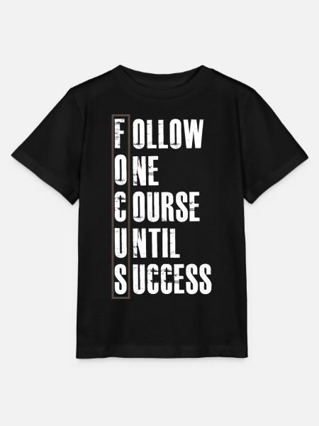 Follow One Course Until Success - Stanley/Stella Kinder T-Shirt MINI CREATOR - Schwarz