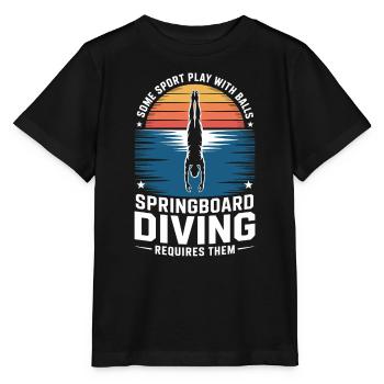 Kunstspringen Turmspringer Sprungbrett - Stanley/Stella Kinder T-Shirt MINI CREATOR  - Schwarz - Vorne - Mikhail (115cm)