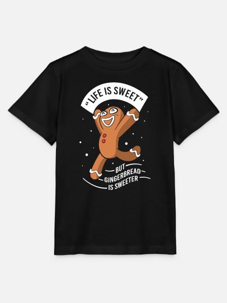 Lebkuchen Weihnachten Lebkuchenmann Gingerbread - Stanley/Stella Kinder T-Shirt MINI CREATOR - Schwarz