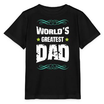 World's Best Father Capital Letters - Stanley/Stella MINI CREATOR Kids’ T-Shirt - black - Front - Mikhail (115cm)