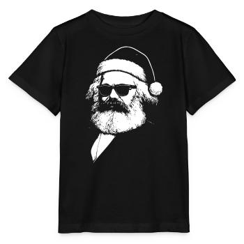 Karl Marx als Weihnachtsmann - Stanley/Stella Kinder T-Shirt MINI CREATOR  - Schwarz - Vorne - Mikhail (115cm)