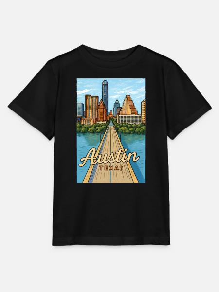Austin Texas - Stanley/Stella Kinder T-Shirt MINI CREATOR - Schwarz
