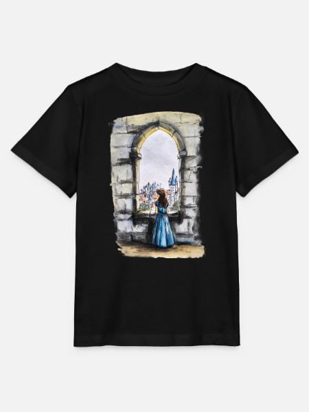 Märchenschloss-Fenstertraum - Stanley/Stella Kinder T-Shirt MINI CREATOR - Schwarz