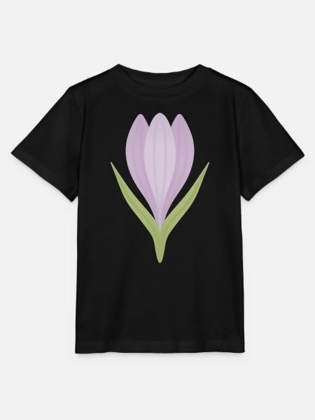 Lilac Crocus Bloom Illustration - Stanley/Stella Kinder T-Shirt MINI CREATOR  - Schwarz