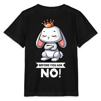 Avant que tu ne demandes à Rabbit Bunny Bunny Bunny Rongeur aux longues oreilles - T-shirt bio MINI CREATOR Stanley/Stella Enfant - noir - Devant - Mikhail (115cm)