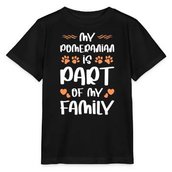 Mein Pomeranian ist Teil der Familie - Stanley/Stella Kinder T-Shirt MINI CREATOR  - Schwarz - Vorne - Mikhail (115cm)