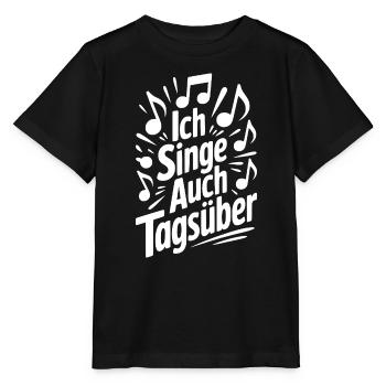 Ich singe auch tagsüber Chor Sänger Humor Gesang - Stanley/Stella Kinder T-Shirt MINI CREATOR  - Schwarz - Vorne - Mikhail (115cm)