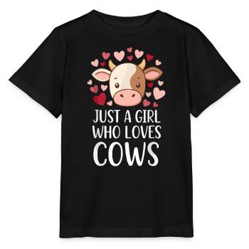 Kuhliebende Mädchen Cartoon - Stanley/Stella Kinder T-Shirt MINI CREATOR  - Schwarz - Vorne - Mikhail (115cm)