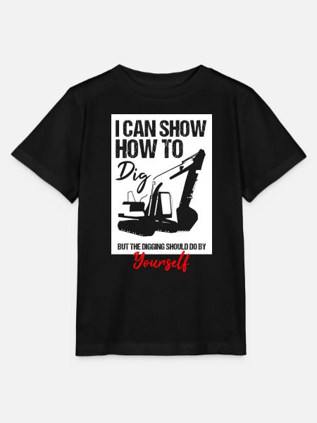 Baggerrückenbagger für Baggerfahrer - Stanley/Stella Kinder T-Shirt MINI CREATOR  - Schwarz
