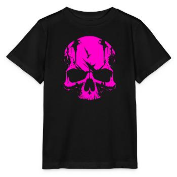 Crâne rose Crâne - T-shirt bio MINI CREATOR Stanley/Stella Enfant - noir - Devant - Mikhail (115cm)