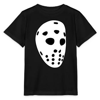 Retro Hockey Mask - Stanley/Stella Kinder T-Shirt MINI CREATOR  - Schwarz - Vorne - Mikhail (115cm)