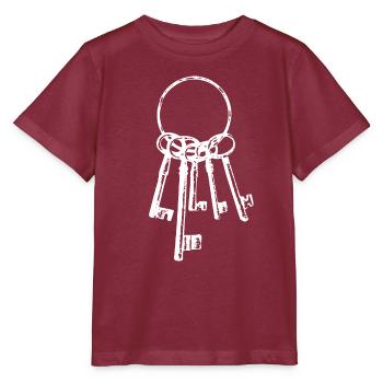 Schlüsselbund - Stanley/Stella Kinder T-Shirt MINI CREATOR  - Burgunderrot - Vorne - Kain (125cm)