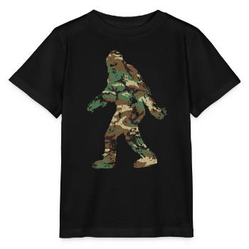 Bigfoot Silhouette Camouflée - T-shirt bio MINI CREATOR Stanley/Stella Enfant - noir - Devant - Mikhail (115cm)