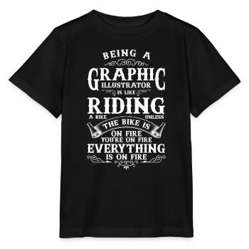 Illustrator Designer Artist - Stanley/Stella MINI CREATOR Kids’ T-Shirt - black - Front - Mikhail (115cm)
