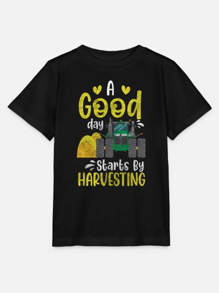 Ernte Feldarbeiter Acker - Stanley/Stella Kinder T-Shirt MINI CREATOR - Schwarz