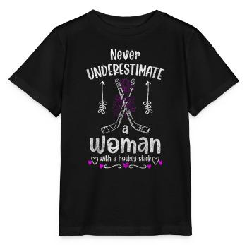 Hockey Team Players Skate - Stanley/Stella MINI CREATOR Kids’ T-Shirt - black - Front - Mikhail (115cm)