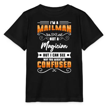 Briefträger Sendung Kurierdienst - Stanley/Stella Kinder T-Shirt MINI CREATOR  - Schwarz - Vorne - Mikhail (115cm)