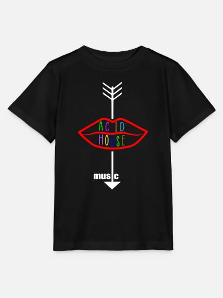 Acid-House-Musik-Logo-Lippe - Stanley/Stella Kinder T-Shirt MINI CREATOR  - Schwarz