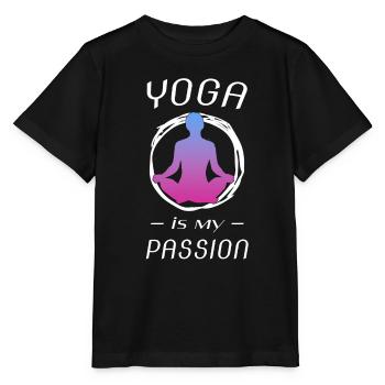 Yoga Yoga Yoga - Stanley/Stella Kinder T-Shirt MINI CREATOR  - Schwarz - Vorne - Mikhail (115cm)