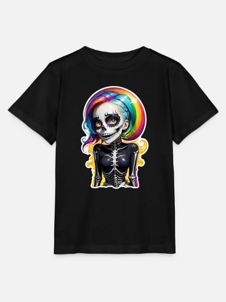Halloween - Rock & Regenbogen - Stanley/Stella Kinder T-Shirt MINI CREATOR - Schwarz