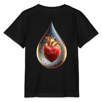 Love in a Drop - Stanley/Stella MINI CREATOR Kids’ T-Shirt - black - Front - Mikhail (115cm)