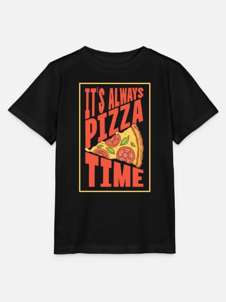 It's always Pizza time - Stanley/Stella Kinder T-Shirt MINI CREATOR  - Schwarz