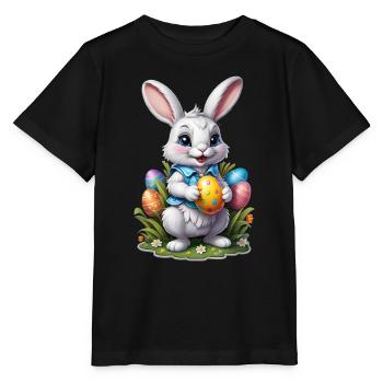 Lapin de Pâques - T-shirt bio MINI CREATOR Stanley/Stella Enfant - noir - Devant - Mikhail (115cm)