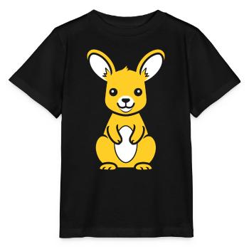 kangourou - T-shirt bio MINI CREATOR Stanley/Stella Enfant - noir - Devant - Mikhail (115cm)