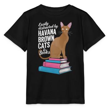 Katze Havanna Braun Geschenk - Stanley/Stella Kinder T-Shirt MINI CREATOR  - Schwarz - Vorne - Mikhail (115cm)