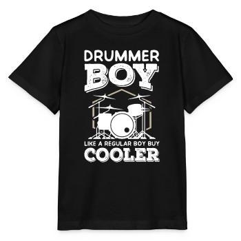 Garçon batteur - T-shirt bio MINI CREATOR Stanley/Stella Enfant - noir - Devant - Mikhail (115cm)