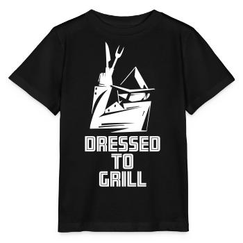 Dressed to grill. The perfect motif for grillers - Stanley/Stella MINI CREATOR Kids’ T-Shirt - black - Front - Mikhail (115cm)
