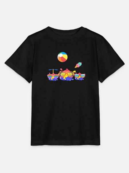 Urlaub, bunt, Farbe, Familie, farbklecks - Stanley/Stella Kinder T-Shirt MINI CREATOR - Schwarz