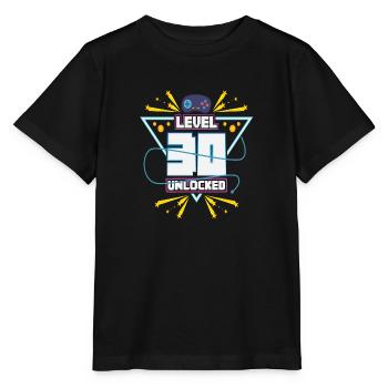 Level Up Gamer Zocker Gaming 30er Nerd Geschenk - Stanley/Stella Kinder T-Shirt MINI CREATOR  - Schwarz - Vorne - Mikhail (115cm)