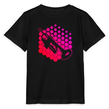 Trompeten Spieler Damen Trompetenspieler - Stanley/Stella Kinder T-Shirt MINI CREATOR  - Schwarz - Vorne - Mikhail (115cm)
