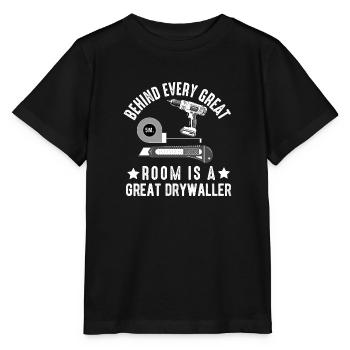 Trockenbauinstallateur Trockenbauer Trockenbaufertiger - Stanley/Stella Kinder T-Shirt MINI CREATOR  - Schwarz - Vorne - Mikhail (115cm)