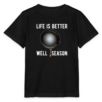 Poêle en fonte Lover Friture Poêle Drôle De Cuisson - T-shirt bio MINI CREATOR Stanley/Stella Enfant - noir - Devant - Mikhail (115cm)