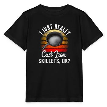 Poêle en fonte Lover Friture Poêle Drôle De Cuisson - T-shirt bio MINI CREATOR Stanley/Stella Enfant - noir - Devant - Mikhail (115cm)