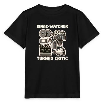 Critique de cinéma Cinéphile Cinéphile Amant Drôle Critique - T-shirt bio MINI CREATOR Stanley/Stella Enfant - noir - Devant - Mikhail (115cm)