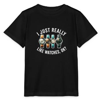 Horloger Collectionneur Horloger Collectionneur de montres - T-shirt bio MINI CREATOR Stanley/Stella Enfant - noir - Devant - Mikhail (115cm)
