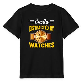 Horloger Collectionneur Horloger Collectionneur de montres - T-shirt bio MINI CREATOR Stanley/Stella Enfant - noir - Devant - Mikhail (115cm)