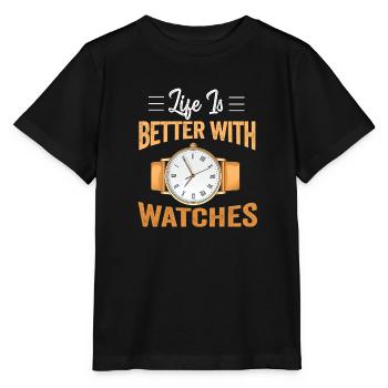 Horloger Collectionneur Horloger Collectionneur de montres - T-shirt bio MINI CREATOR Stanley/Stella Enfant - noir - Devant - Mikhail (115cm)