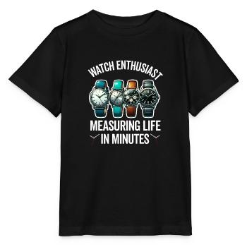 Horloger Collectionneur Horloger Collectionneur de montres - T-shirt bio MINI CREATOR Stanley/Stella Enfant - noir - Devant - Mikhail (115cm)