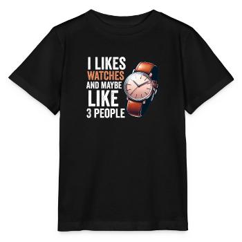 Horloger Collectionneur Horloger Collectionneur de montres - T-shirt bio MINI CREATOR Stanley/Stella Enfant - noir - Devant - Mikhail (115cm)