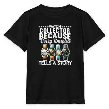 Horloger Collectionneur Horloger Collectionneur de montres - T-shirt bio MINI CREATOR Stanley/Stella Enfant - noir - Devant - Mikhail (115cm)
