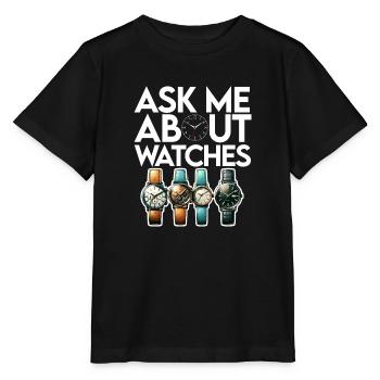 Horloger Collectionneur Horloger Collectionneur de montres - T-shirt bio MINI CREATOR Stanley/Stella Enfant - noir - Devant - Mikhail (115cm)