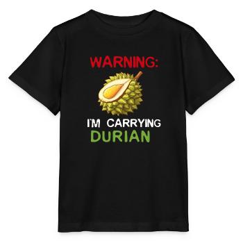 Durian Fruchtliebhaber Lustige Durio Zibethinus Männer - Stanley/Stella Kinder T-Shirt MINI CREATOR  - Schwarz - Vorne - Mikhail (115cm)