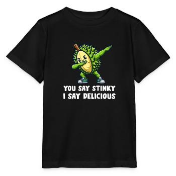 Durian Fruchtliebhaber Lustige Durio Zibethinus Männer - Stanley/Stella Kinder T-Shirt MINI CREATOR  - Schwarz - Vorne - Mikhail (115cm)