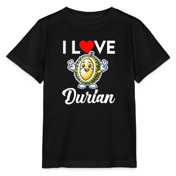 Durian Fruchtliebhaber Lustige Durio Zibethinus Männer - Stanley/Stella Kinder T-Shirt MINI CREATOR  - Schwarz - Vorne - Mikhail (115cm)