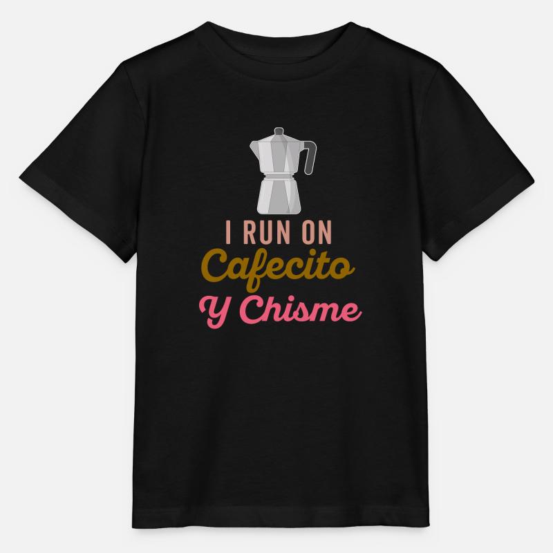Funny Spanish Shirts Cafecito Cafe Espanol - Stanley/Stella MINI CREATOR Kids’ T-Shirt - black